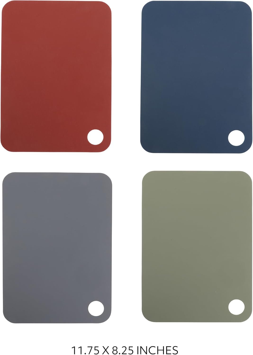 image:imageSur La Table Kitchen Essentials Crafty Carvery BPAFree Flexible Cutting Mats 4Piece ColorCoded Chopping Board Set Dishwasher Safe NonSlip 1175 x 825 Assorted Colors