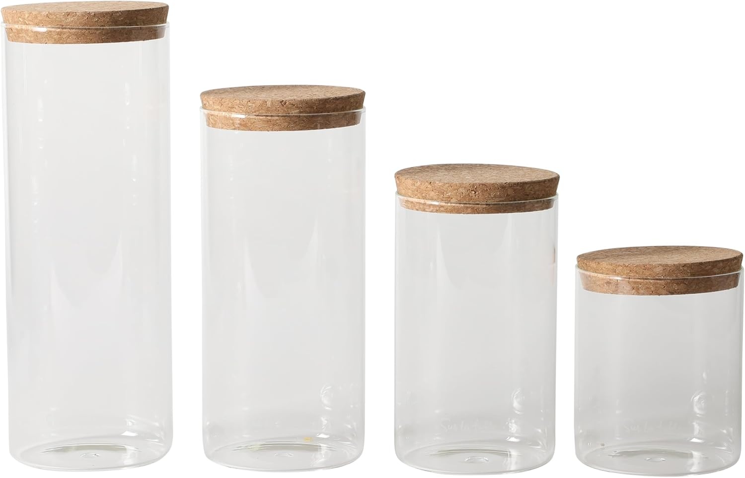 image:imageSur La Table Lyon Court 4Piece Glass Canister Set with Airtight Trigger Clamp Lids Clear 71 oz 54 oz 37 oz amp 225 oz Sizes Rubber Gasket Seal Dishwasher Safe Food Storage JarsSet of 4 57 oz 45 oz 34 oz 25 oz