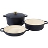 Navy Blue w/ Gold Knob (Cookware Set)