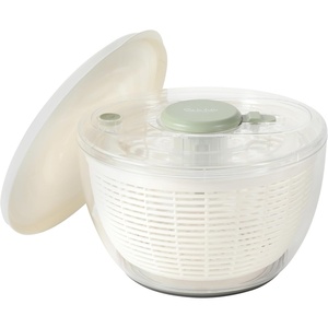 image:imageSur La Table Kitchen Essential 63 Qt Salad Spinner Fruit Wahser Fruit Washing Bowl with Strainer Vegertable Cleaner Salad Cleaner Lettuce Washer  RedJuniper Green