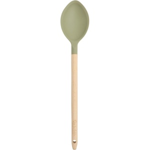 image:imageSur La Table Kitchen Essential Chefs Toolkit Silicone Spatula With Beechwood Handle  TaupeJuniper Green SiliconeBeechwood