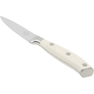 image:imageSur La Table Kitchen Essential Tasting Kitchen German Steel Paring Knife 35Inch Stainless Steel Blade  Professional Kitchen Knife with White Handle and Forged Full Tang