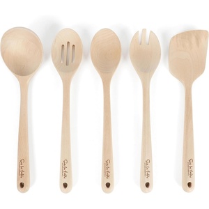 image:imageSur La Table Kitchen Essentials Beech Wood Kitchen Tools  Durable Wooden Cooking Utensils Set