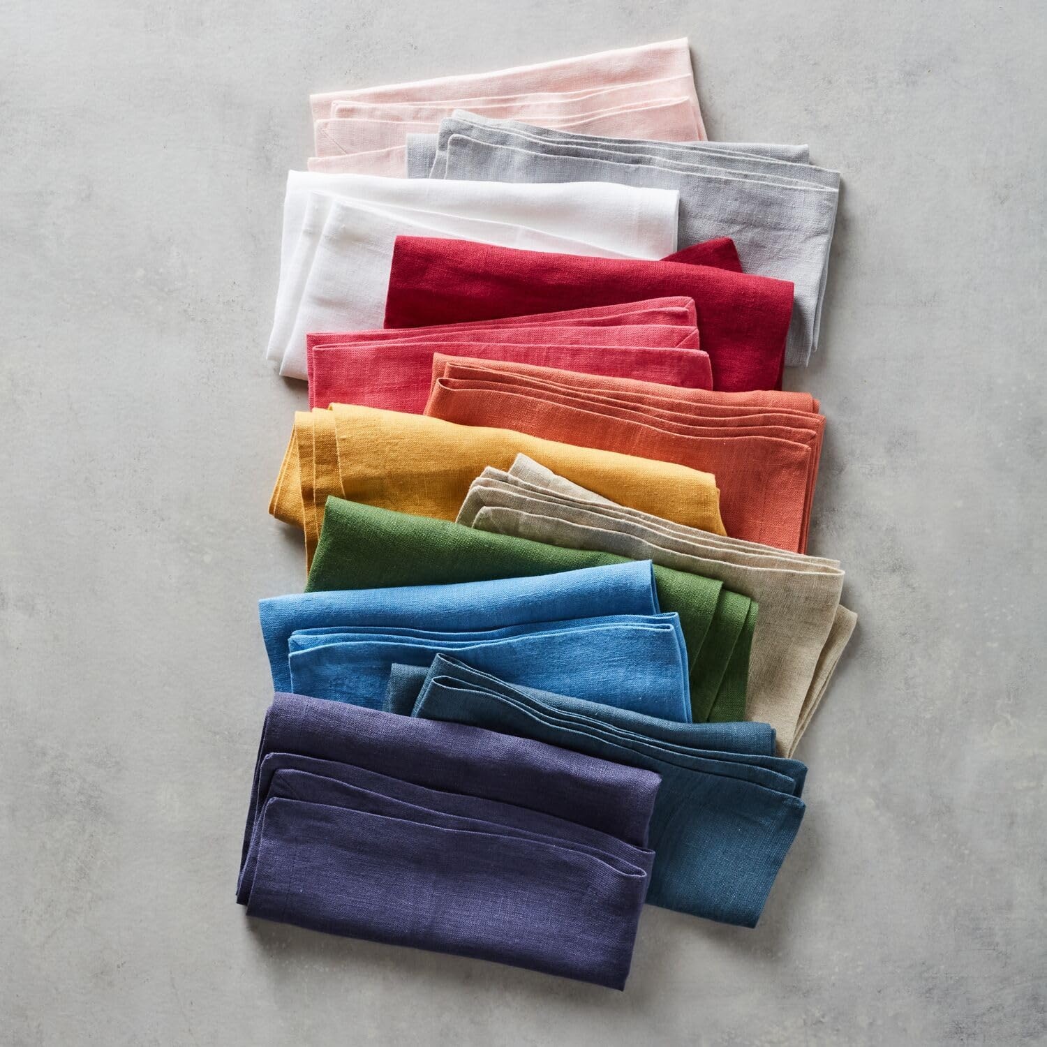 image:imageSur La Table Linen Napkins Set of 4 Exclusive Color HoneyDeep Teal