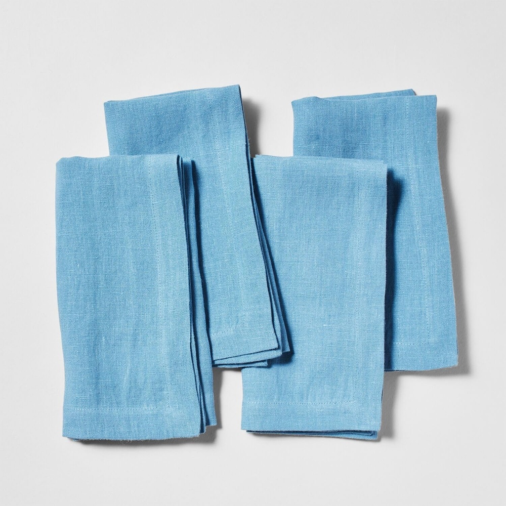 image:imageSur La Table Linen Napkins Set of 4 Exclusive Color HoneyBlue