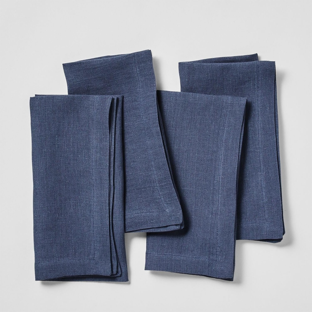 image:imageSur La Table Linen Napkins Set of 4 Exclusive Color HoneyIndigo
