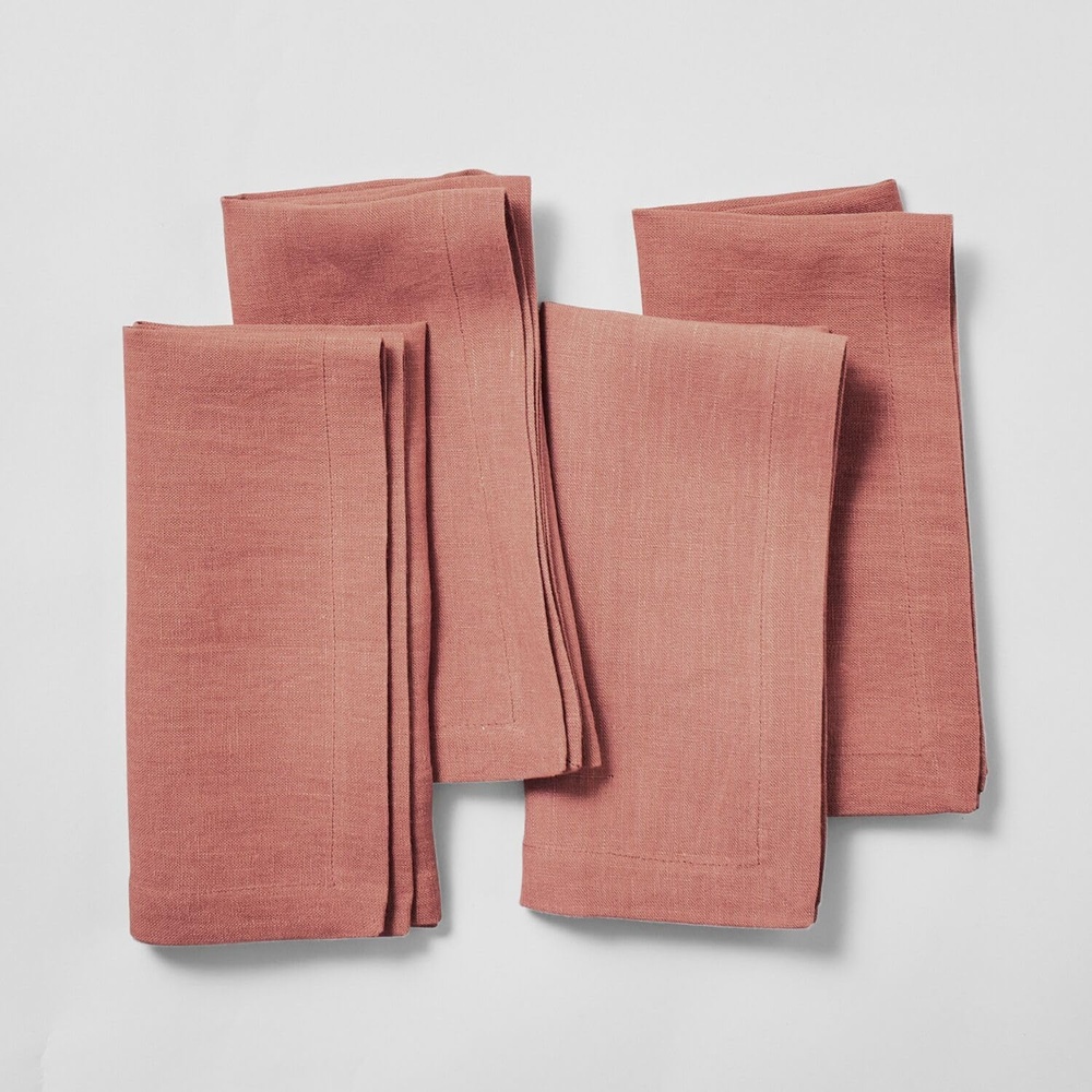 image:imageSur La Table Linen Napkins Set of 4 Exclusive Color HoneyTerracotta