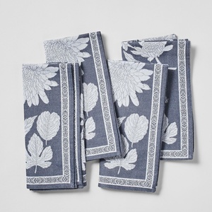 image:imageSur La Table Jacquard Floral Napkins Set of 4 IndigoIndigo