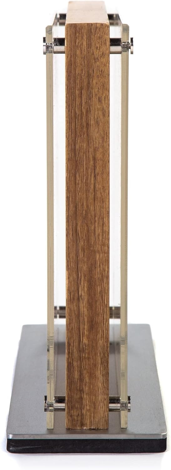 image:imageSchmidt Brothers Acacia Midtown Magnetic Knife Block Acacia Hardwood and Acrylic Shield Universal Cutlery Storage For 810 KnivesAcacia Midtown