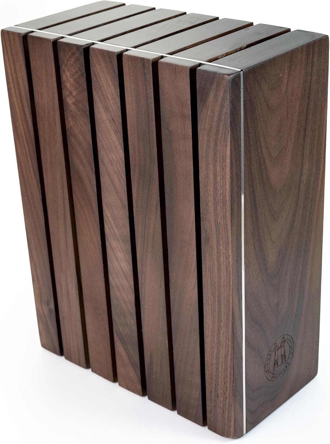 image:imageSchmidt Brothers Acacia Midtown Magnetic Knife Block Acacia Hardwood and Acrylic Shield Universal Cutlery Storage For 810 KnivesSkyline