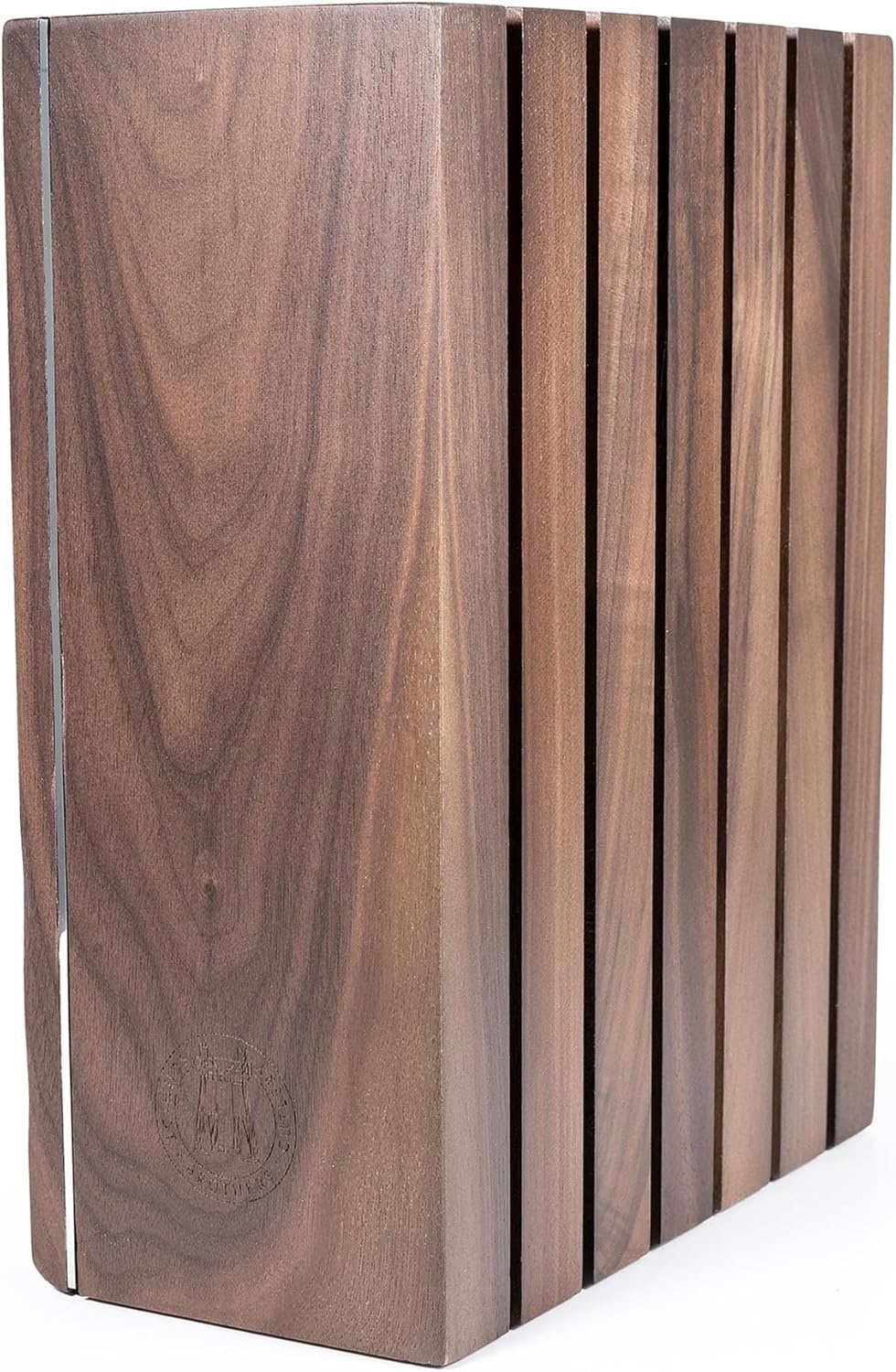 image:imageSchmidt Brothers Acacia Midtown Magnetic Knife Block Acacia Hardwood and Acrylic Shield Universal Cutlery Storage For 810 KnivesSkyline