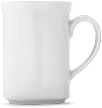 image:imageSur La Table Bistro Mugs Set of 4 White Set of 4 Classic White Porcelain Mugs for Everyday Coffee and Tea Service Set of 4