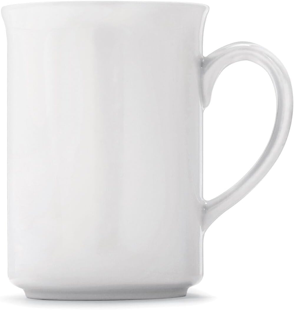 image:imageSur La Table Bistro Mugs Set of 4 White Set of 4 Classic White Porcelain Mugs for Everyday Coffee and Tea Service Set of 4