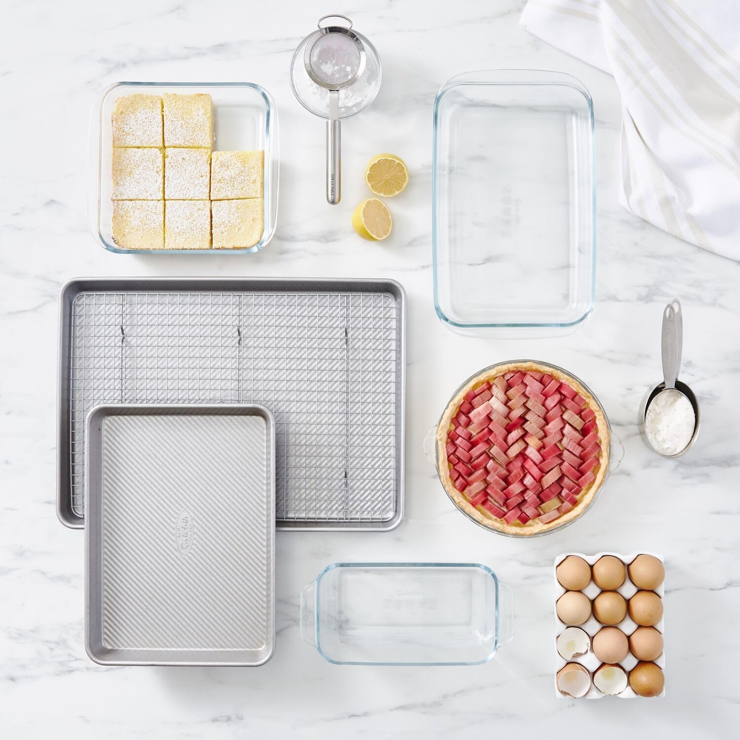 image:imageSur La Table Glass Baking Dish Borosilicate Glass Baking Dish for Casseroles Lasagna and OventoTable Serving