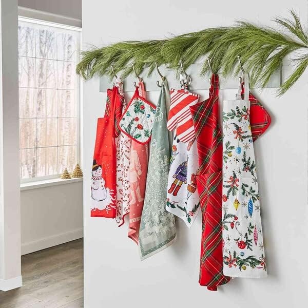 image:imageSur La Table Jacquard Nutcracker Kitchen Towel Red