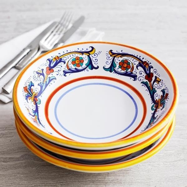 image:imageSur La Table Nova Deruta Pasta Bowl HandPainted Italian Ceramic Serving Dish Colorful RenaissanceInspired Dinnerware Made in Italy