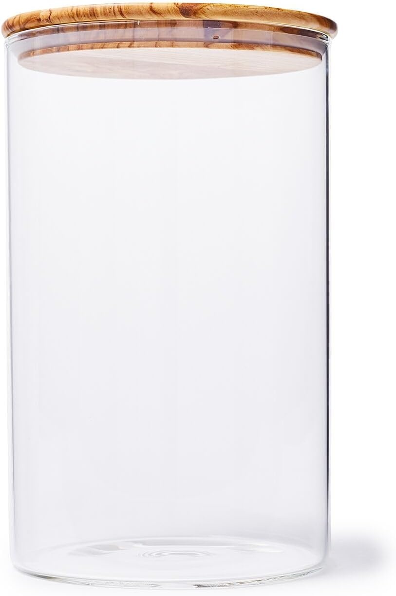 image:imageSur La Table Olivewood Storage Canister Clear