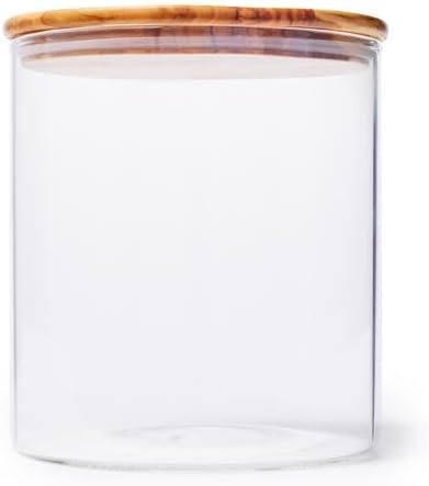 image:imageSur La Table Olivewood Storage Canister Clear