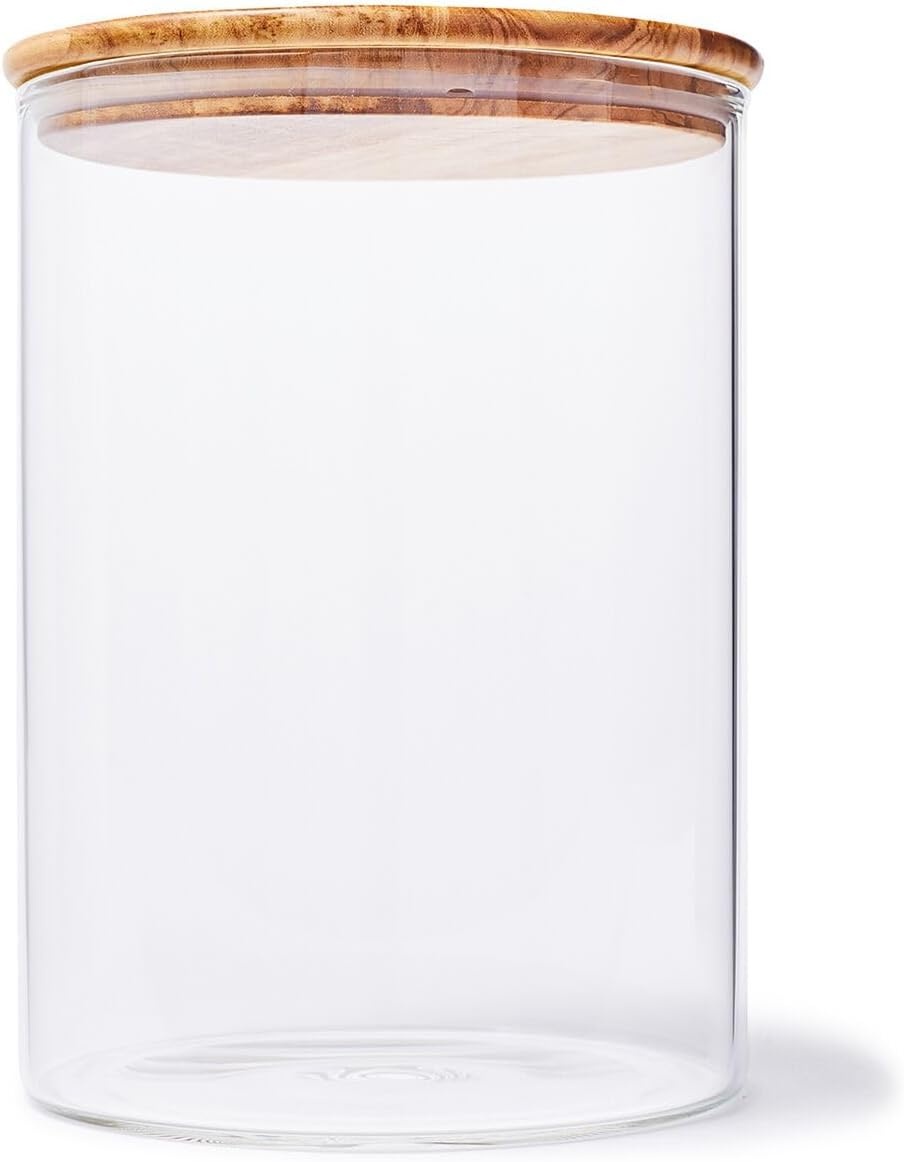 image:imageSur La Table Olivewood Storage Canister ClearClear