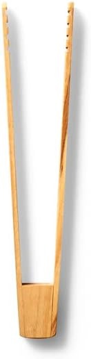 image:imageSur La Table Olivewood Tongs Handcrafted Italian Olivewood Salad and Serving Tongs for Gentle Food Handling