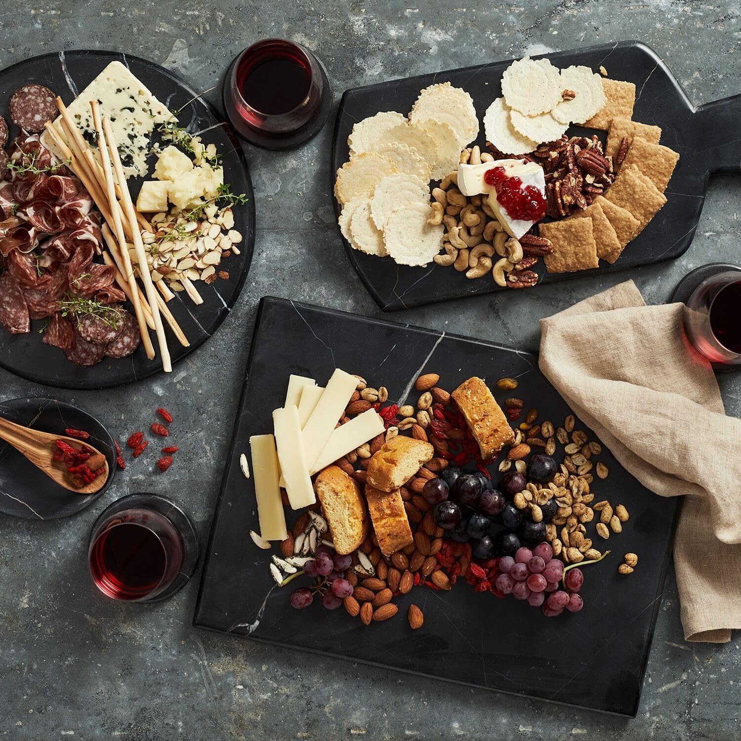 image:imageSur La Table Rectangular Marquina Marble Serving Board Black