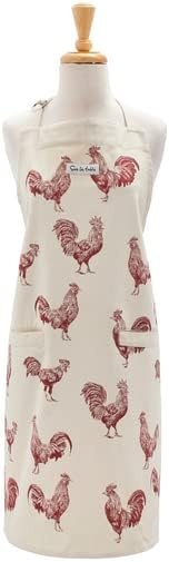 image:imageSur La Table Rooster Apron White FullCoverage Cotton Apron with Classic Rooster Design and Adjustable Neck Strap
