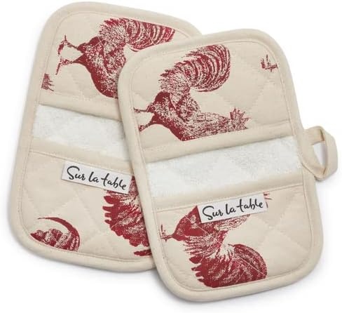 image:imageSur La Table Rooster Mini Mitts Set of 2 Red