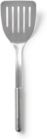 image:imageSur La Table Stainless Steel Slotted Turner Thin Rigid Slotted Blade for Flipping Draining and Serving on All Cooktops