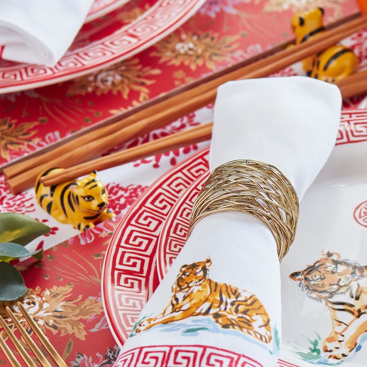 image:imageSur La Table Wire Napkin Rings Set of 4 Classic Stainless Steel Wire Napkin Rings for Everyday Table Setting and Entertaining Set of 4Silver