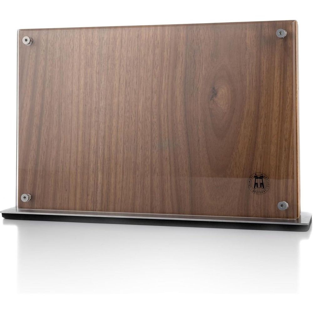 image:imageSchmidt Brothers Acacia Midtown Magnetic Knife Block Acacia Hardwood and Acrylic Shield Universal Cutlery Storage For 810 KnivesAcacia Downtown