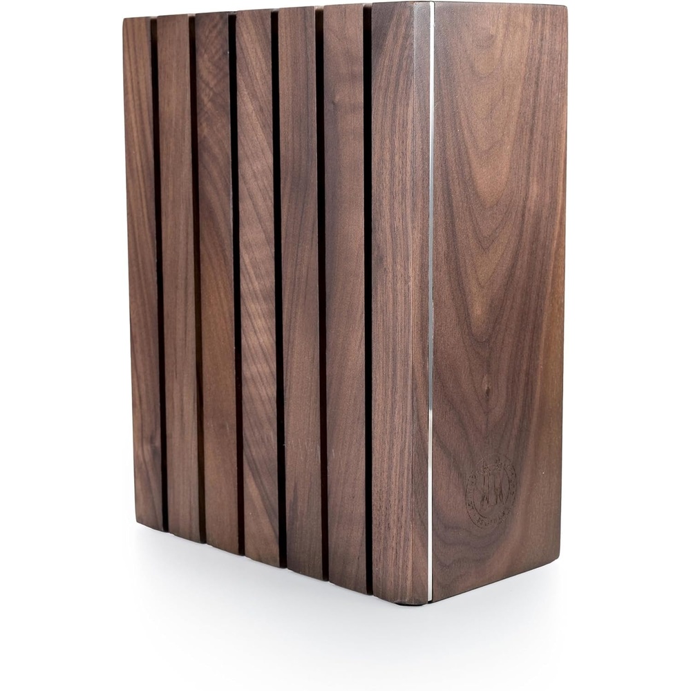 image:imageSchmidt Brothers Acacia Midtown Magnetic Knife Block Acacia Hardwood and Acrylic Shield Universal Cutlery Storage For 810 KnivesSkyline