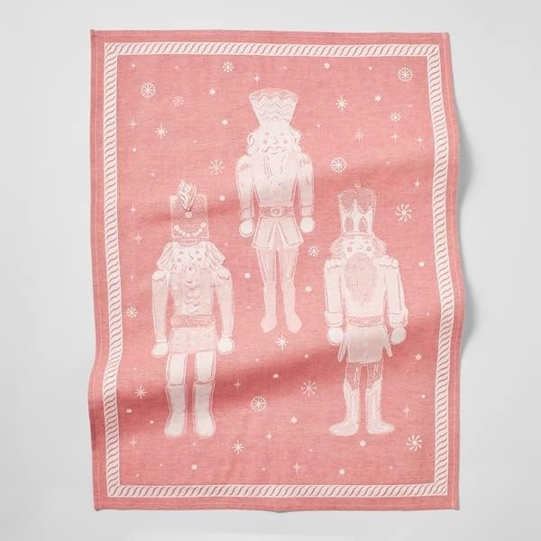 image:imageSur La Table Jacquard Nutcracker Kitchen Towel Red