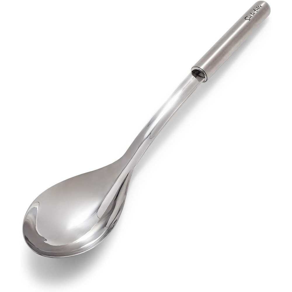 image:imageSur La Table Large Stainless Steel Spoon 188 DeepBowl Serving Spoon for Soups Sauces and BigBatch Cooking