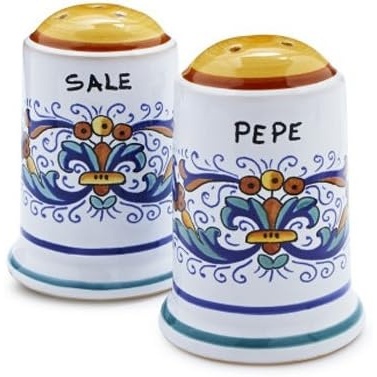 image:imageSur La Table Nova Deruta Salt and Pepper Shaker Set White