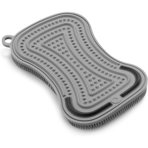 image:imageSur La Table 3in1 Silicone Scrubber Sponge Cool Gray
