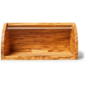 image:imageSur La Table Olivewood Bread Box  142 Countertop Bread Storage with Clear Lid amp Handle Crafted from Natural Hardwood with Unique Grain Keeps Baked Goods Fresher Longer