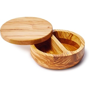 image:imageSur La Table Olivewood Salt Keeper Duo Tan