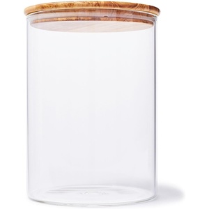 image:imageSur La Table Olivewood Storage Canister Clear