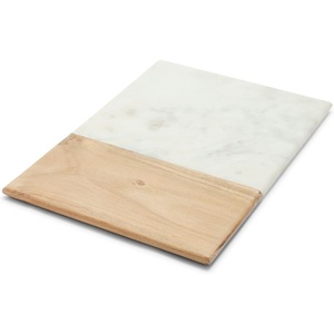 image:imageSur La Table Rectangular Marble and Acacia Wood Serving Board White