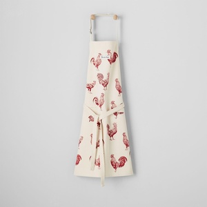 image:imageSur La Table Rooster Apron White FullCoverage Cotton Apron with Classic Rooster Design and Adjustable Neck Strap