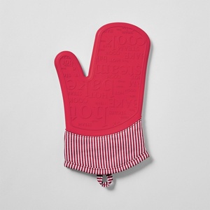 image:imageSur La Table Silicone Striped Oven Mitt RedRed