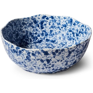 image:imageSur La Table Splatter Stoneware Serving Bowl  11 Round 4Qt Bowl with Vintage SpongewareInspired Design Oven amp Freezer Durable for Everyday Use or Entertaining BlueBlue