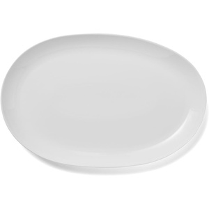 image:imageSur La Table White Oval Platter Classic White Stoneware Oval Platter for Proteins Charcuterie and FamilyStyle Serving
