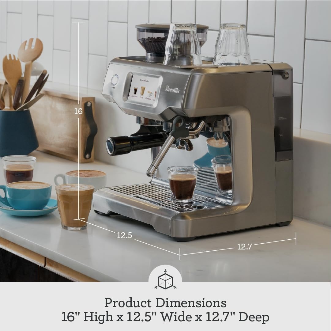 image:imageBreville Barista Touch Espresso Machine BES880BSS Brushed Stainless SteelBlack Truffle