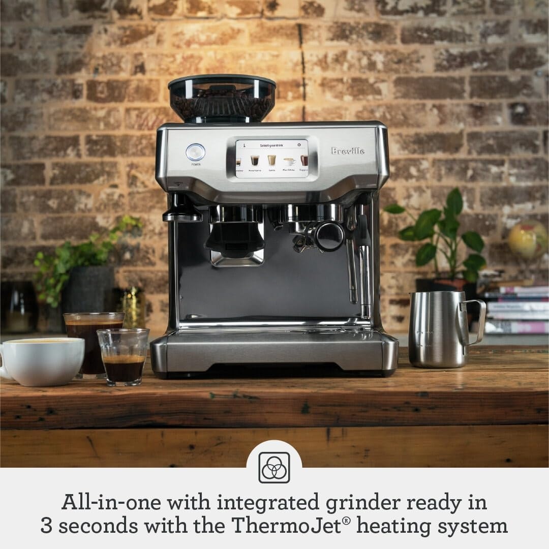 image:imageBreville Barista Touch Espresso Machine BES880BSS Brushed Stainless SteelDamson Blue