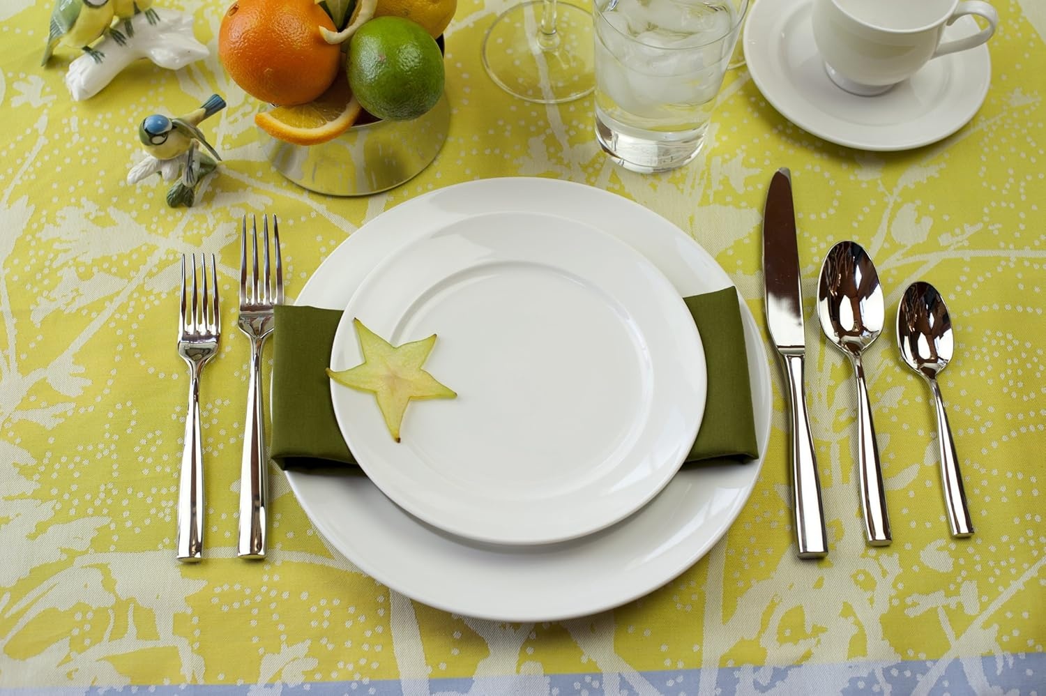 image:imageFortessa Lucca Faceted 1810 Stainless Steel Flatware Serving Spoon 9InchLucca