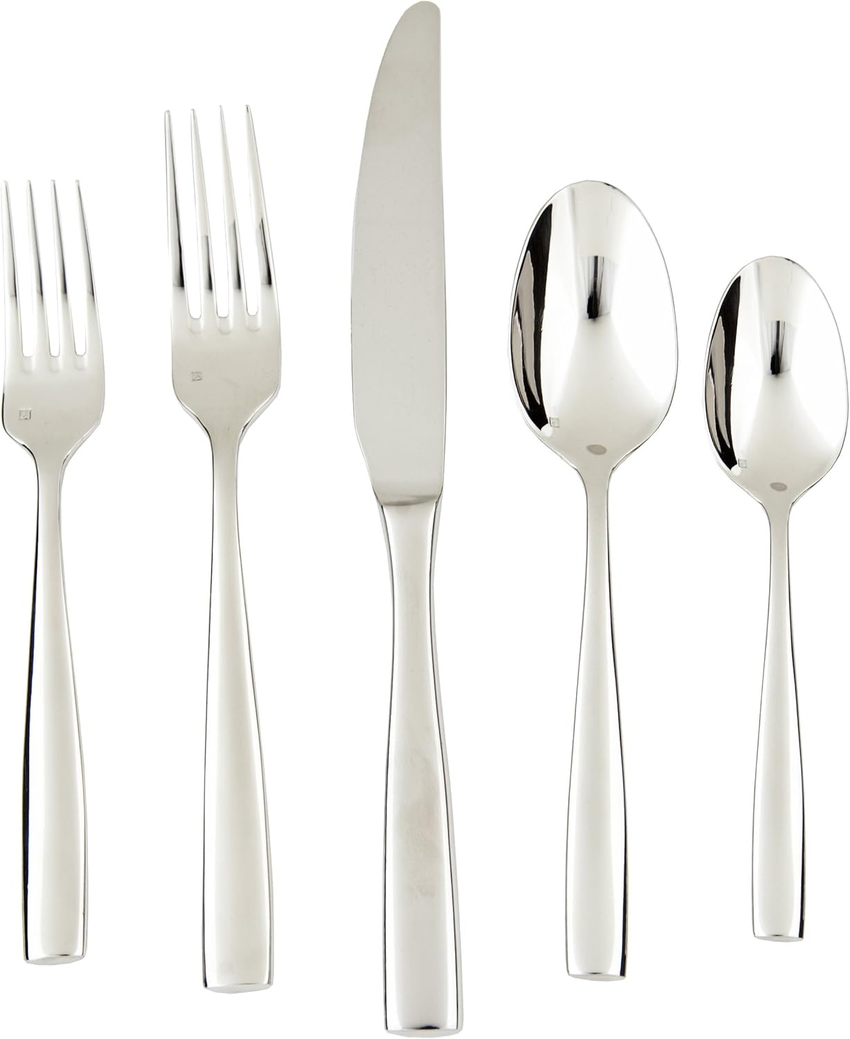 image:imageFortessa Lucca Faceted 1810 Stainless Steel Flatware Serving Spoon 9InchLucca