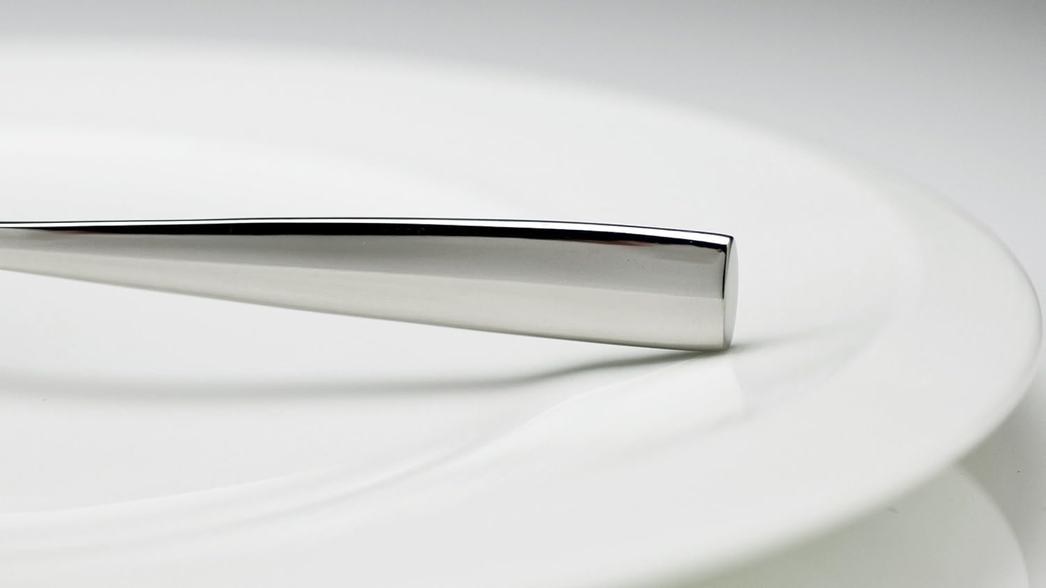 image:imageFortessa Lucca Faceted 1810 Stainless Steel Flatware Serving Spoon 9InchLucca