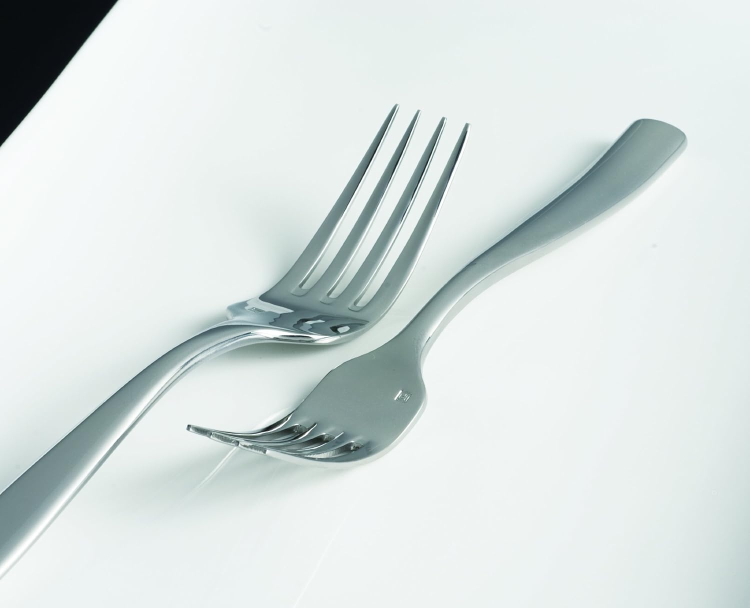image:imageFortessa Lucca Faceted 1810 Stainless Steel Flatware Serving Spoon 9InchLucca