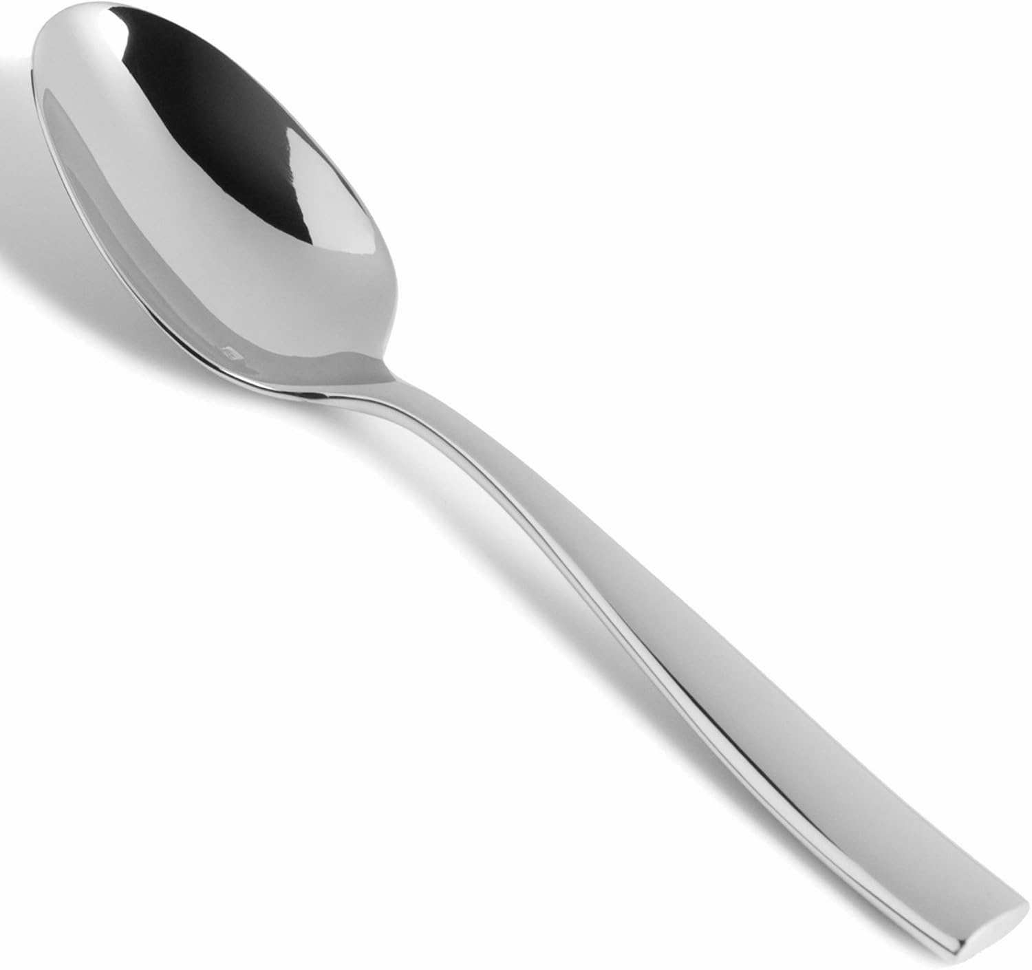 image:imageFortessa Lucca Faceted 1810 Stainless Steel Flatware Serving Spoon 9InchLucca
